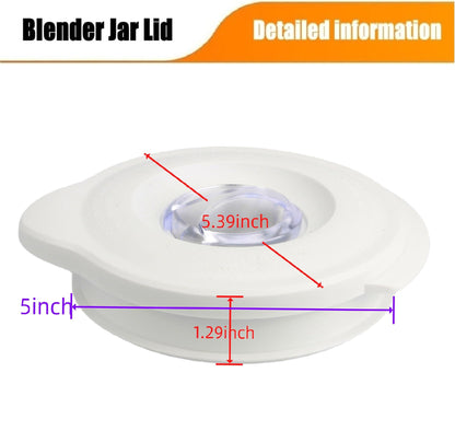 124462-000-805 Glass Blender Jar Lid Replacement 110404-000-805 Fits for Oster Blender Jars that Measure 5 1/2" at the Top -White