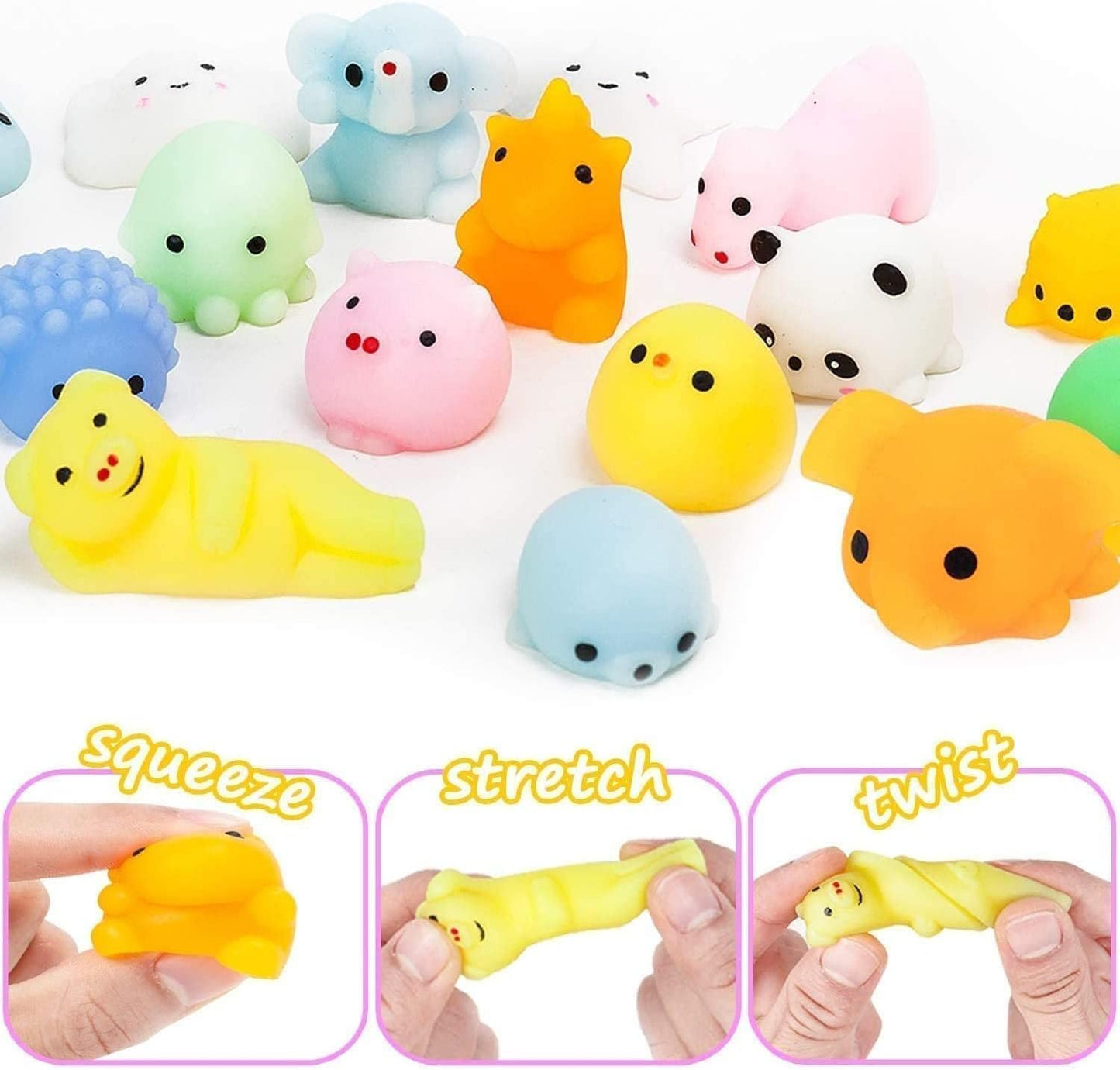 Kaisbro 115 Pcs Squishy Fidget Toys - Fun Party Favors for Kids Ages 4-12 | Ideal for Goodie Bags & Prizes