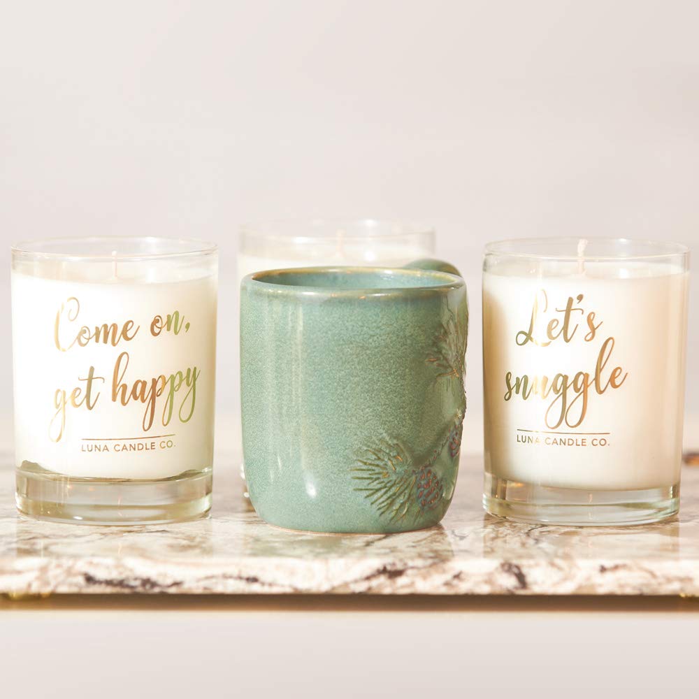 Summer Decor Lavender Jar Candle with Hints of Geranium, Luxurious Soy Wax 11oz. Glass, Long Burning Up to 110 Hours of Burn Time, Low Smoke, Aromatherapy, Spa- Let's Snuggle