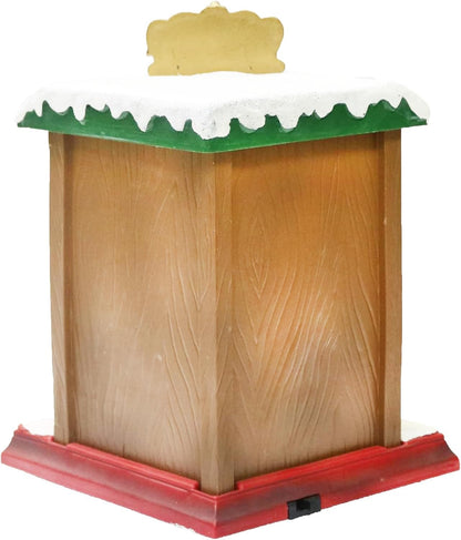 Moments In Time Lighted Santa’s Christmas Village Shop - LED Lights, Music & Animation - 8.8” Holiday Decoration