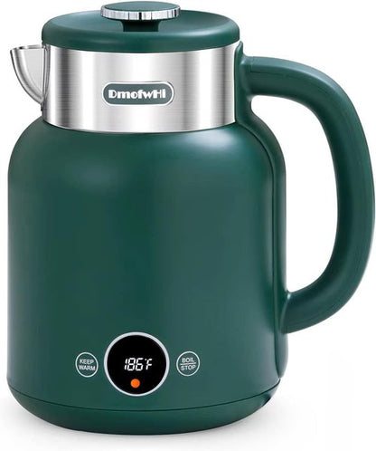 DmofwHi 5-Presets Electric Kettle Temperature Control With LED Display, Hot Water Kettle Electric of 304 Stainless Steel, Keep Warm, Fast Heating Electric Tea Kettle 1.5L (GREEN)