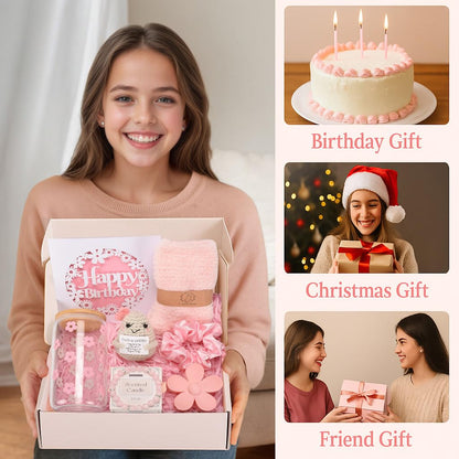 Nunubeo Birthday Gifts for Teen Girls, Cute Pink Birthday Gift Box Set for Girl, Daughter, Sister, Friend