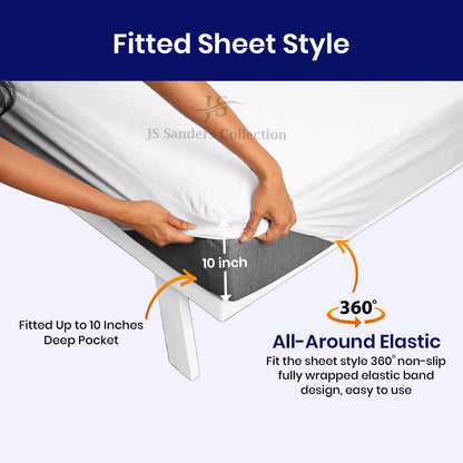 XL V Berth Mattress Protector - Fitted Style Ultra Soft Terry Cotton - 100% Waterproof XL V Berth Mattress Protector Pad - Ultra Soft Cooling Smooth Noiseless Washable - Fits Upto 10" Deep, White