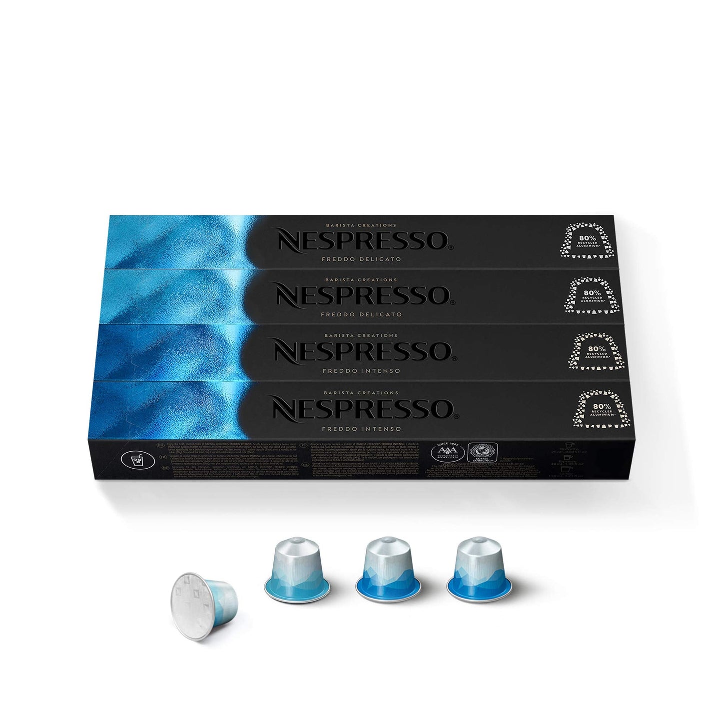 Nespresso Capsules Original Line, Iced Coffee Variety Pack, 40-Count Espresso Coffee Pods