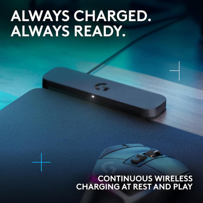 Logitech G POWERPLAY 2 Wireless Charging Mouse Pad for Compatible Gaming Mice, 34.5 X 28.4 cm (13.5 x 11.2 inches), 3.5 mm Height, for PC/Mac - Black