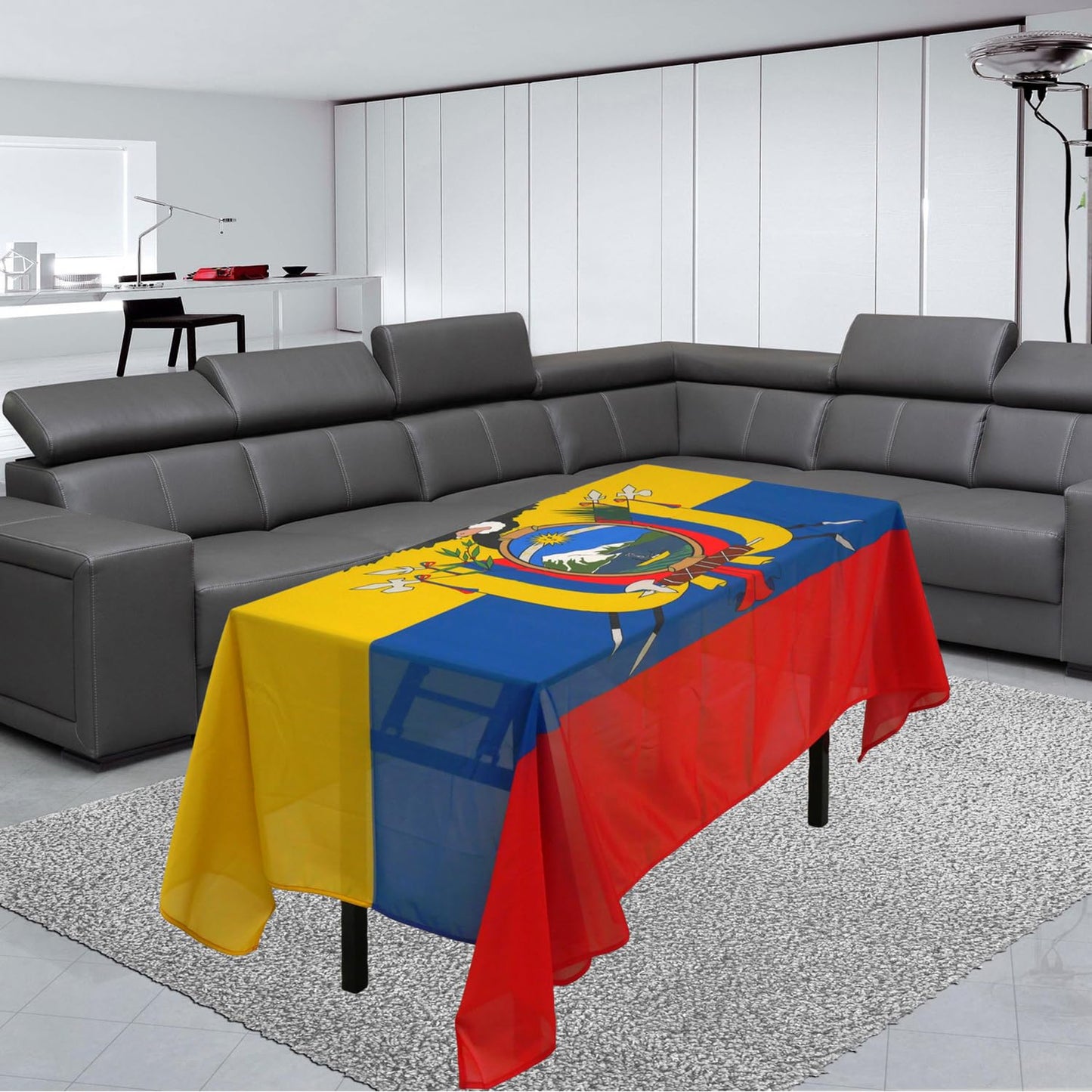 Kind Girl Ecuador Ecuadorian Flag Tablecloth,Rectangular Tablecloth Fade-Resistant Washable National Flag Tablecloth, Suitable for Kitchen Dining Family Gatherings and Outdoor Events,Home Decoration.