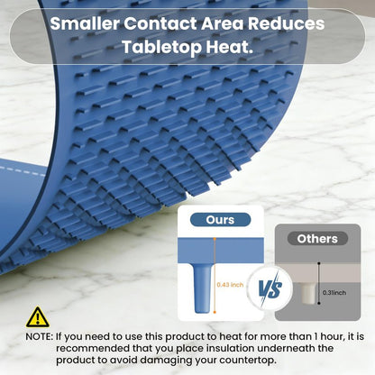 Warming Mat for Food, 24"x15" Food Warming Mat 6 Temperature & Timer Settings Upgrade Graphene Fast Full Surface Heating-Versatile Food Warmer for Gatherings, Parties, Everyday Use-Fruit Frost Blue