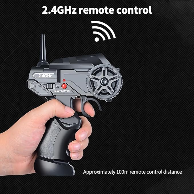 GoolRC Remote Control Drift Car 1:16 Scale Fast and Furious Cars 18KM/H High Speed RC Cars 2.4GHz 4WD Remote Control Race Car LED Lights Spray Rubber Tire for Adults Teens Gift