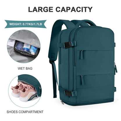 coowoz Travel Backpack Carry On for Women Man Gym Backpacks with Laptop Compartment Mochila de Viaje Teacher Personal Item Backpack Airplane Accessories Must Haves Grey Small