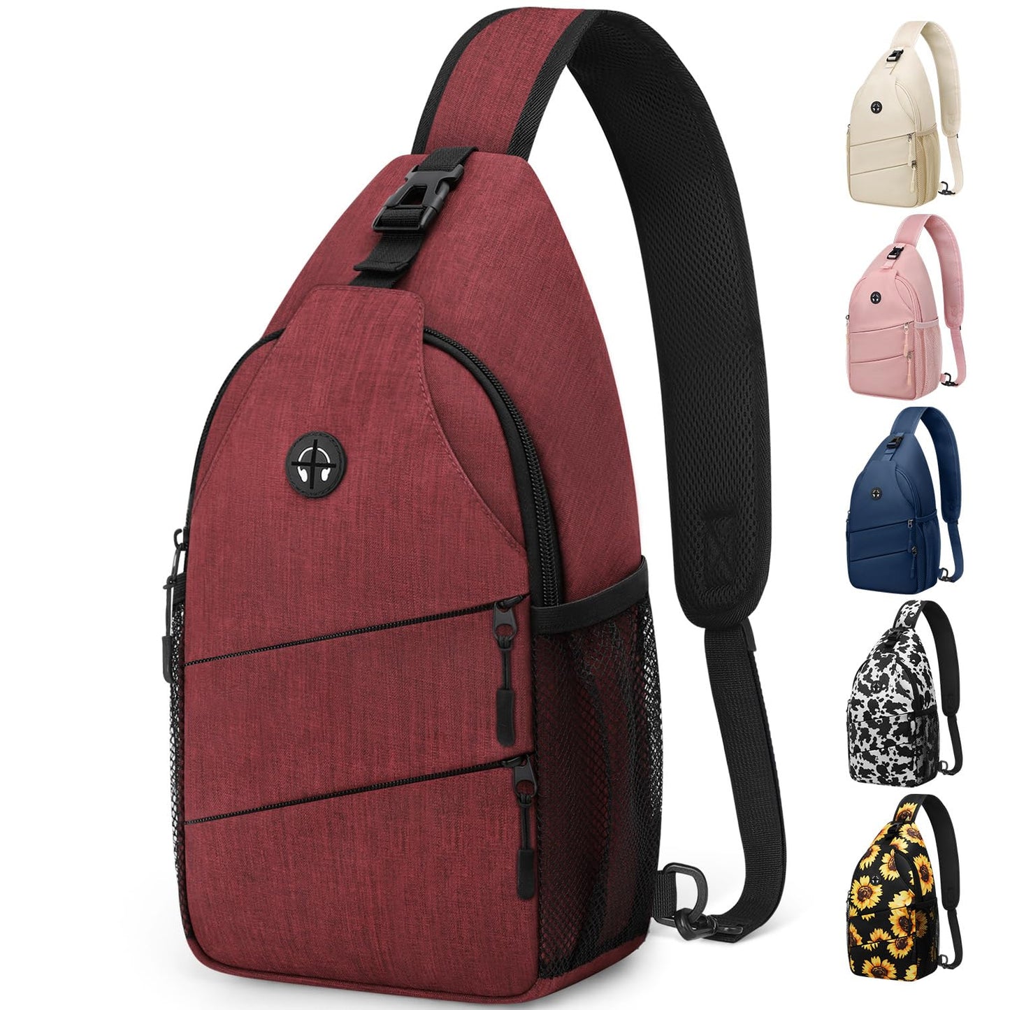 Crossbody Bags for Women Men Trendy Sling Bag Bakpack Casual Chest Bag with Convertible Shoulder Strap