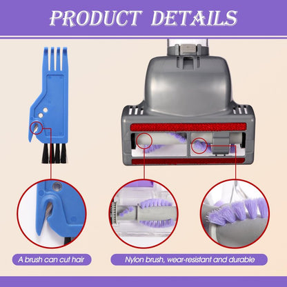Upgraded Pet Hair Power Brush Tool Attachment for Shark Navigator Lift-Away Deluxe Upright NV360 NV350 NV352 NV356E NV370 NV22L UV420 UV410 UV440 Vacuum Replacement Parts Numbers 119FFJ Purple
