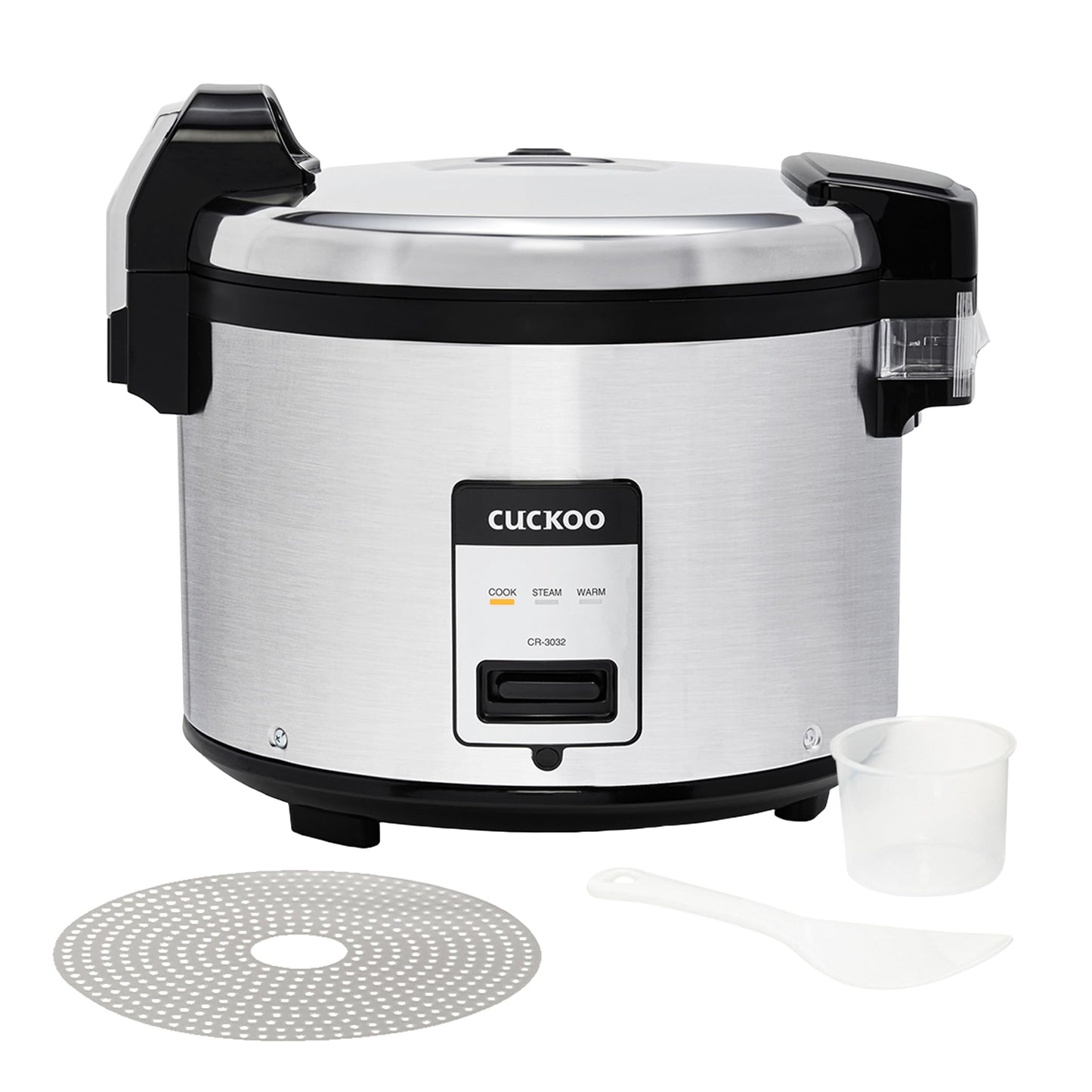 CUCKOO Commercial Rice Cooker & Warmer, Extra Large Rice Cooker 30-Cup Uncooked / 60-Cup Cooked, Professional Industrial Grain Cooker with Large Capacity, Easy One-Touch Operation, Silver (CR-3032)