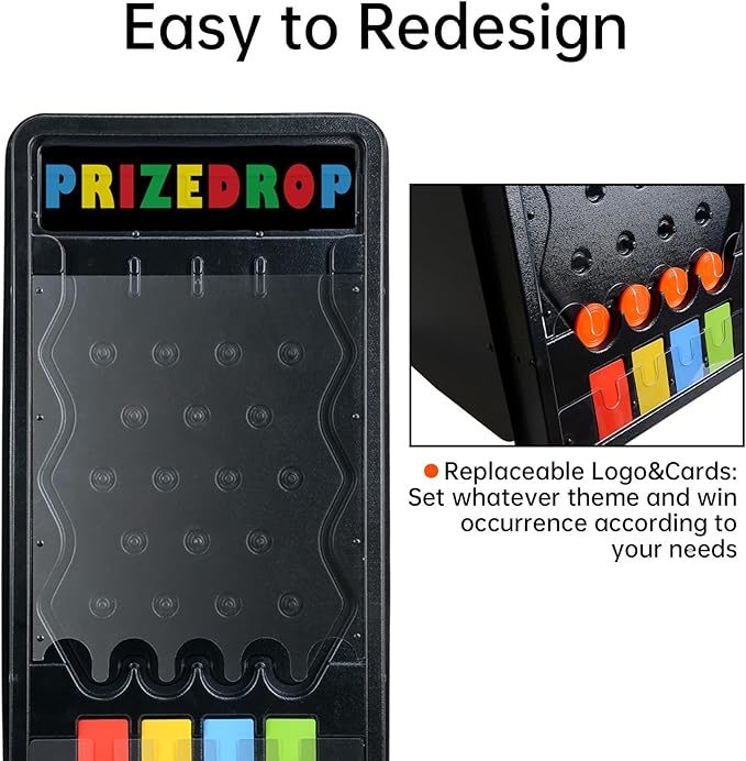 iElyiEsy 25x14 Prize Drop Plinko Board Game Set Featuring 8 Personalizable Playing Pucks. A for Family Get - Togethersand Carnival - Style Events - Mini Collapsible Tabletop Plinko Game Drop