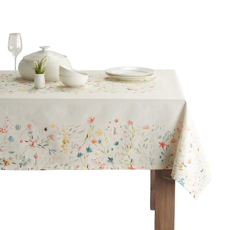 Maison d' Hermine Table Cloth Square Table 100% Cotton 54 x 54 Inches Tablecloth Reusable Decorative Everyday Use for Dining Room, Farmhouse, Home, Party, Festive & Wedding Spring Summer - Colmar
