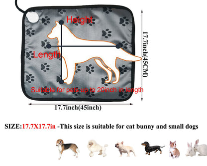 Pet Heating pad Outdoor Small Dog cat Heating pad Heated ped beds for Outside Dogs House Heater Electric Warming pad for Puppies with Timer,Chew Resistant Cord,Easy Clean,Waterproof