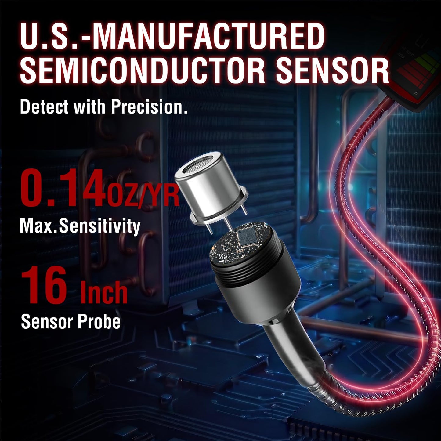 Refrigerant Leak Detector, Aprvtio ALD-200+ HVAC Freon Sniffer 2026 Upgraded 3-in-1 A1 A2L A3 & Low-GWP Compatible, Smart Semiconductor Sensor with 0.14 oz/yr Sensitivity, Professional AC Sniffer