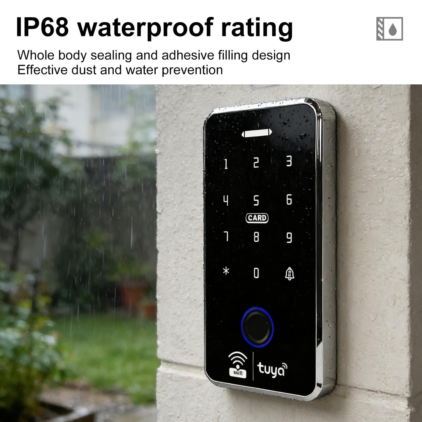 XYBkey WiFi TUYA Security Access Control System Kit: Waterproof, Fingerprint, Password, RFID Keyboard Lock, 600lb Magnetic Lock + ZL Bracket, Smart Remote Door Opener, App WG26 Doorbell, Sensor Switch