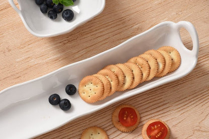 Pampa Bay Shatterproof Melamine Cracker Tray, 14.3 x 3.3 Inch, Food, Freezer, Dishwasher Safe, White