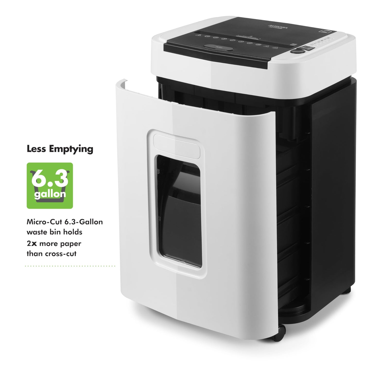 Aurora High Security 150-Sheet Auto Feed Micro-Cut Paper and Credit Card Shredder with 6.3 Gallon Pullout Basket / 60 Minutes/Security Level P-4