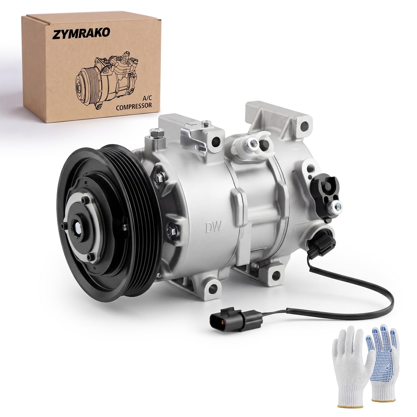 Zynrako A/C Compressor Compatible with 2012-2017 Hyundai Accent Kia Rio 1.6L, Air Conditioner Compressor Replacement, Clutch Not Included