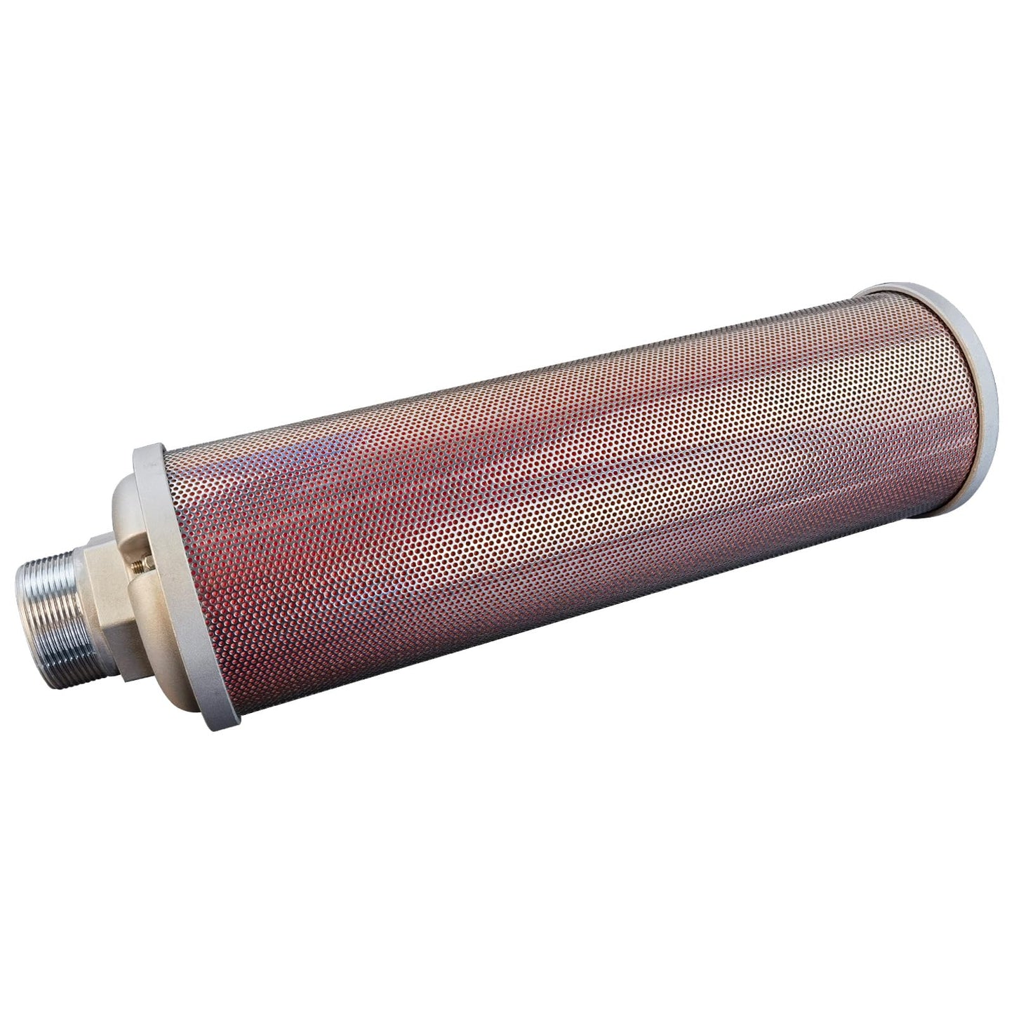 X20 Air Compressor Muffler 2" NPT Male,Single Chamber 145 PSI exhaust muffler, used for replacing parts of air compressors, compressor dryers, compressed air equipment, and systems