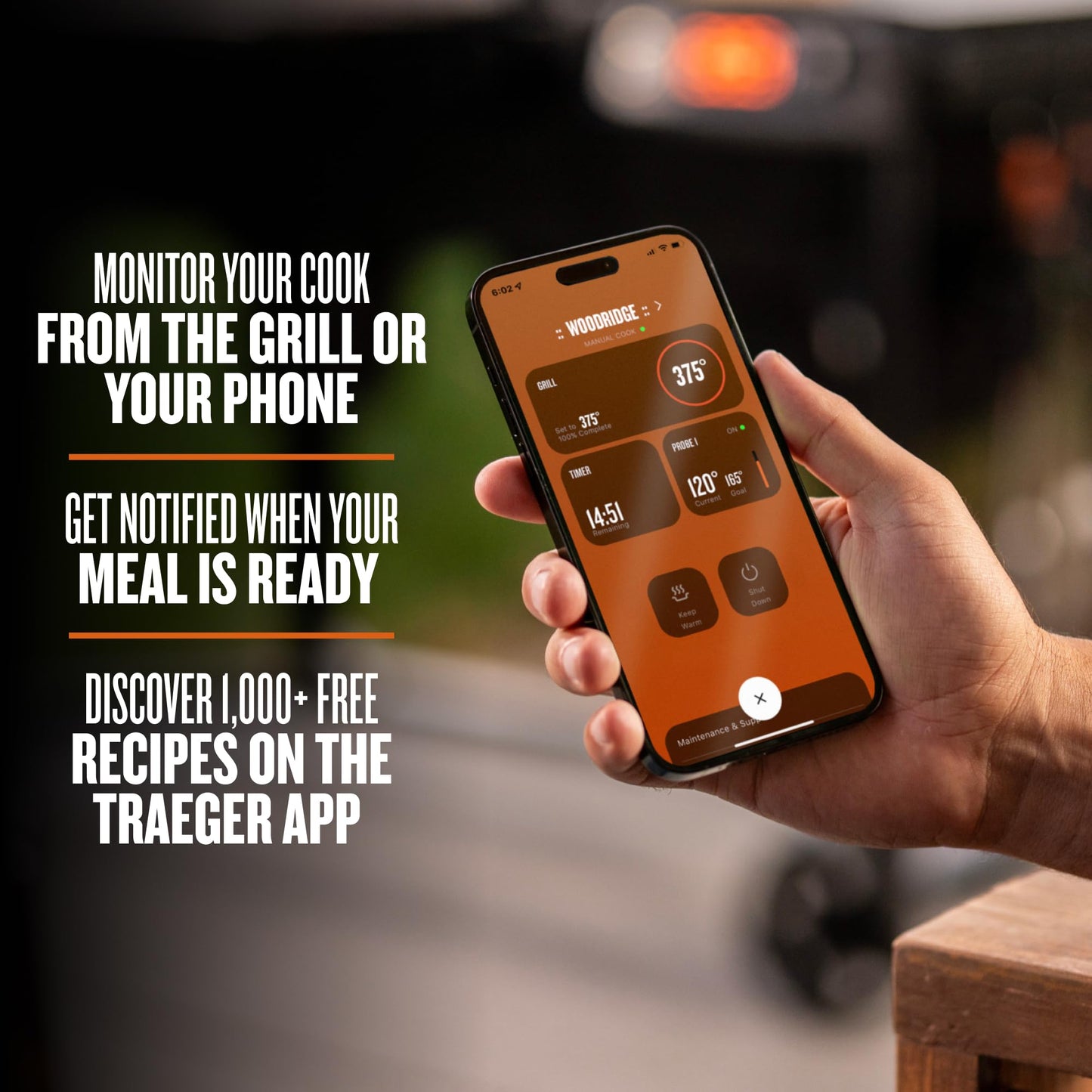 Traeger Grills Woodridge Pro Electric Wood Pellet Grill and Smoker, 970 Sq. In., Outdoor Pellet Smoker Grill with Digital Sensor and Side Shelf, Wi-FIRE Technology, Super Smoke Mode, Black, TFB97JLH