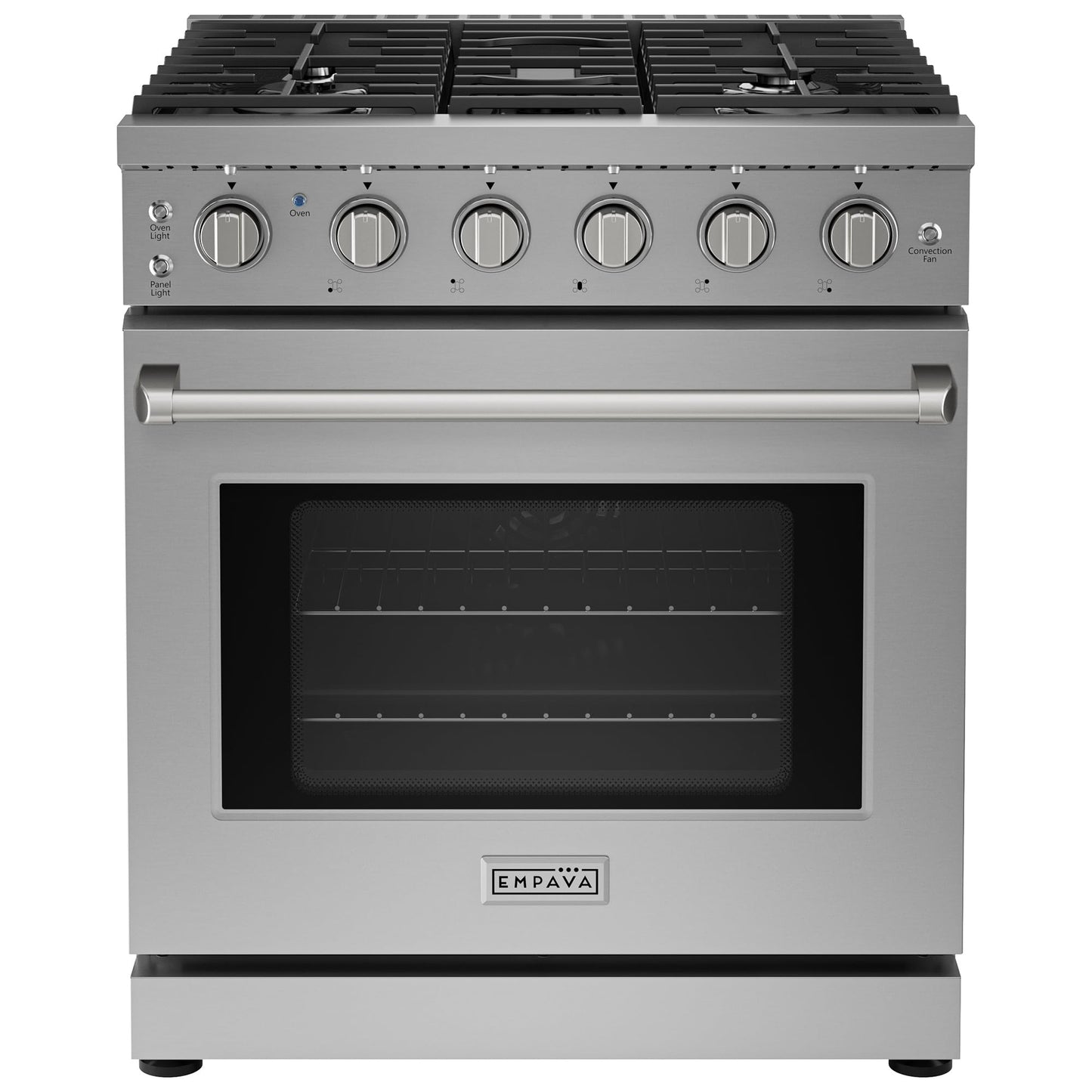 Empava ProStyle 30" Gas Range: True Convection, 18K BTU Power Burner & 4.55 Cu. Ft.Oven, Freestanding/Slide-in Stainless Steel Stove, CSA Certified