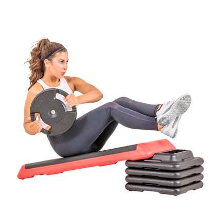 The Step Freestyle Grey Aerobic Platform, Health Club Size Steppers for Exercise