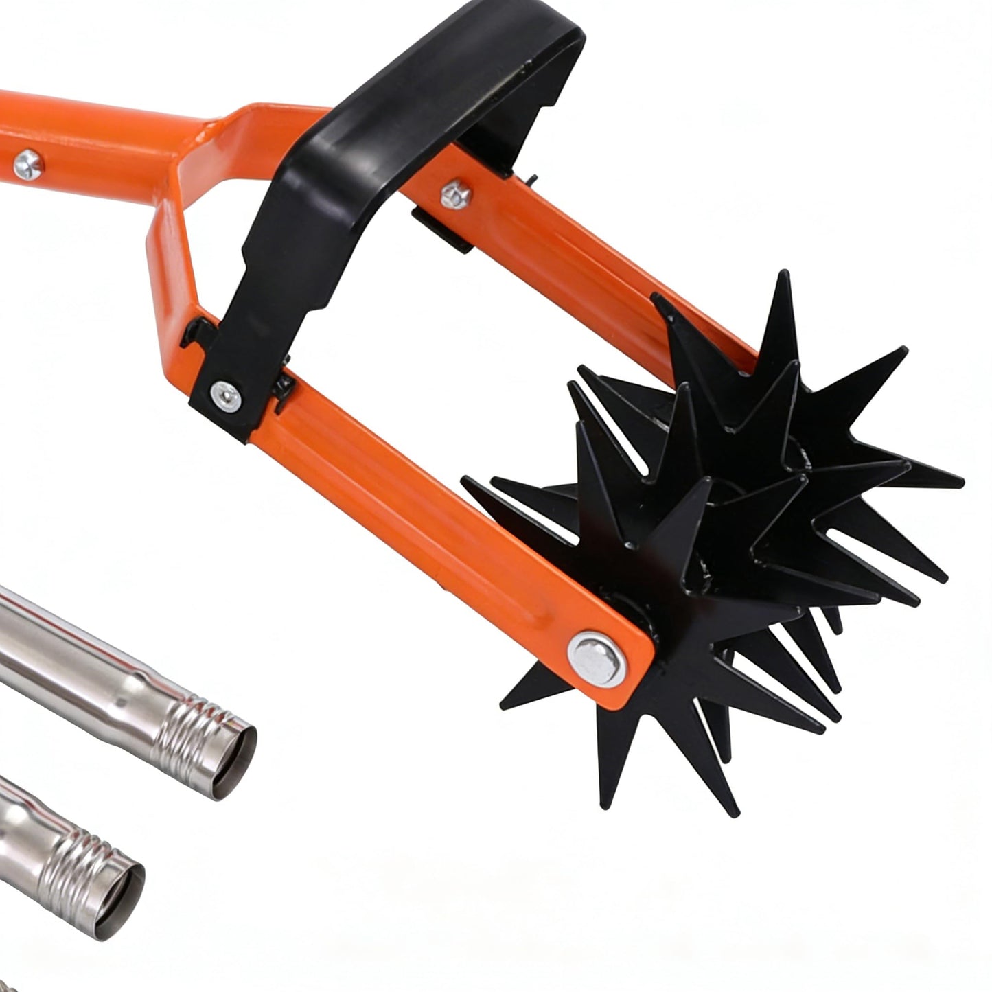 Manual Lawn Cultivator Tool – Adjustable Stainless Steel Hand Tiller for Grass Reseeding, Soil Aeration, Yard & Lawn Repair Gardening Tool, ZZ04