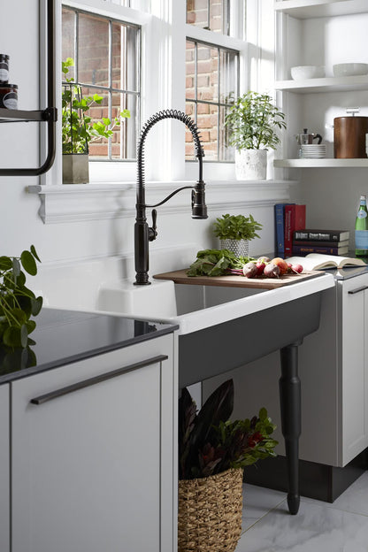 KOHLER Tournant Semi-Professional Pull-Down Kitchen Sink Faucet, Commercial Kitchen Faucet with Pull Down Sprayer, 77515-CP, Polished Chrome