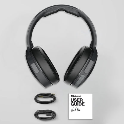 Skullcandy Hesh Evo Wireless Over-Ear Bluetooth Headphones, Noise Isolating, Up to 36 Hours Battery, Foldable Lightweight Design, Microphone for iPhone Android - True Black