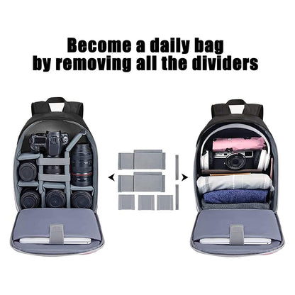 CADeN Camera Backpack Bag Professional for DSLR/SLR Mirrorless Camera Waterproof, Camera Case Compatible for Sony Canon Nikon
