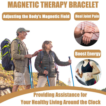EnerCoppeX Copper Magnetic Bracelet for Women - Crystal Detox Jewelry with 3500 Gauss Magnet (B)