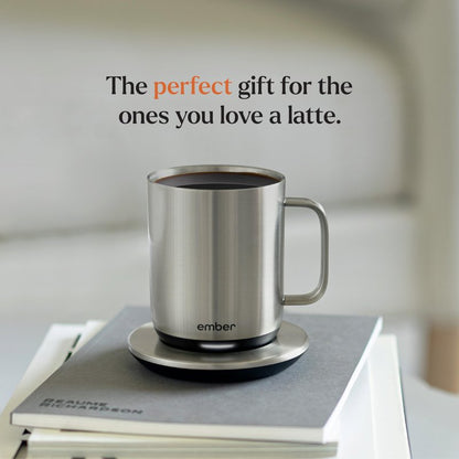 Ember Temperature Control Smart Mug 2, 10 Oz, App-Controlled Heated Coffee Mug with 80 Min Battery Life and Improved Design, Stainless Steel