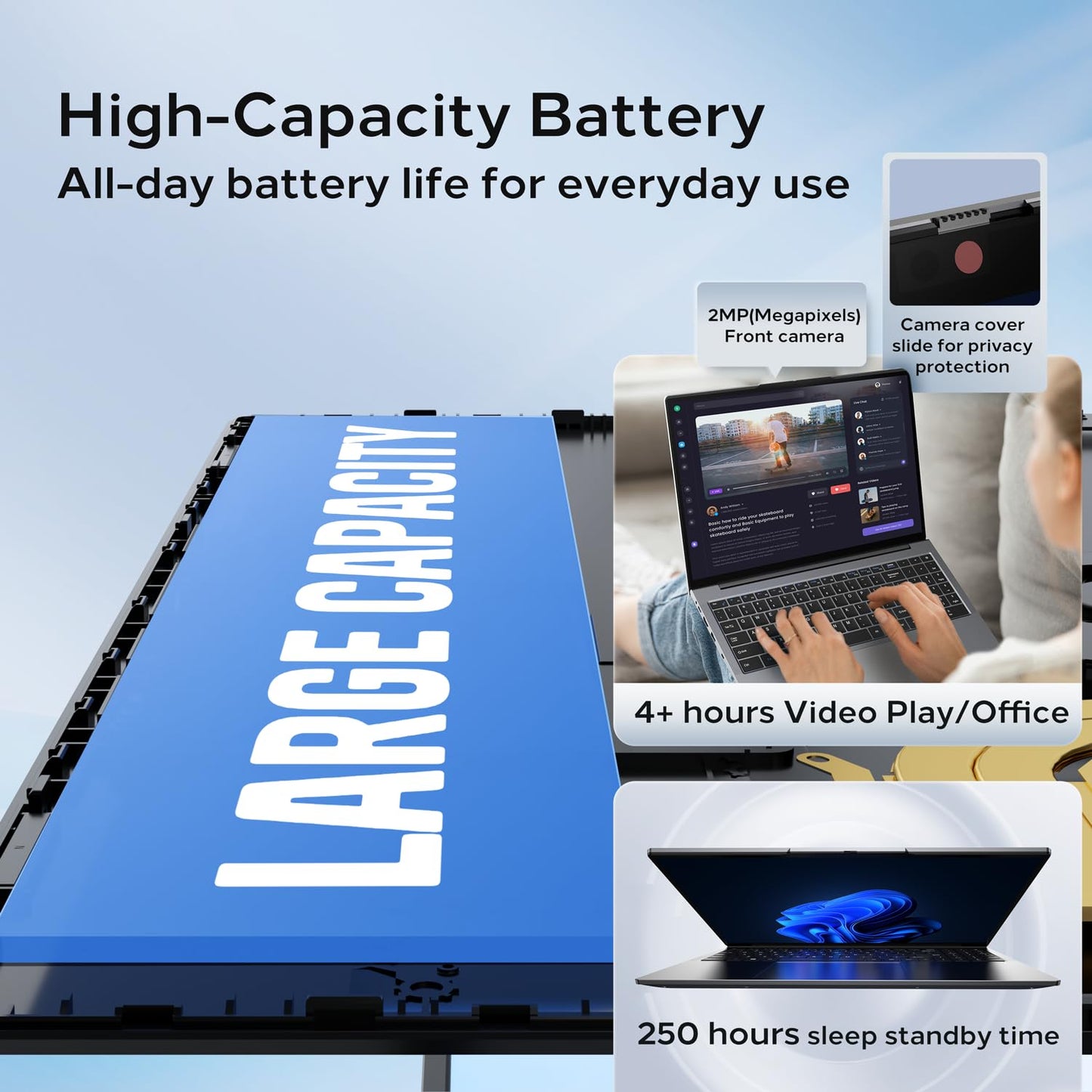 Phatom 15.6" FHD Laptop Computers, Compatible with Windows 11, Pentium Gold (Beats Pentium, Celeron), Cooling Fan, 4GB RAM, 128GB SSD, Up to 2TB, HDMI, for Business, Student