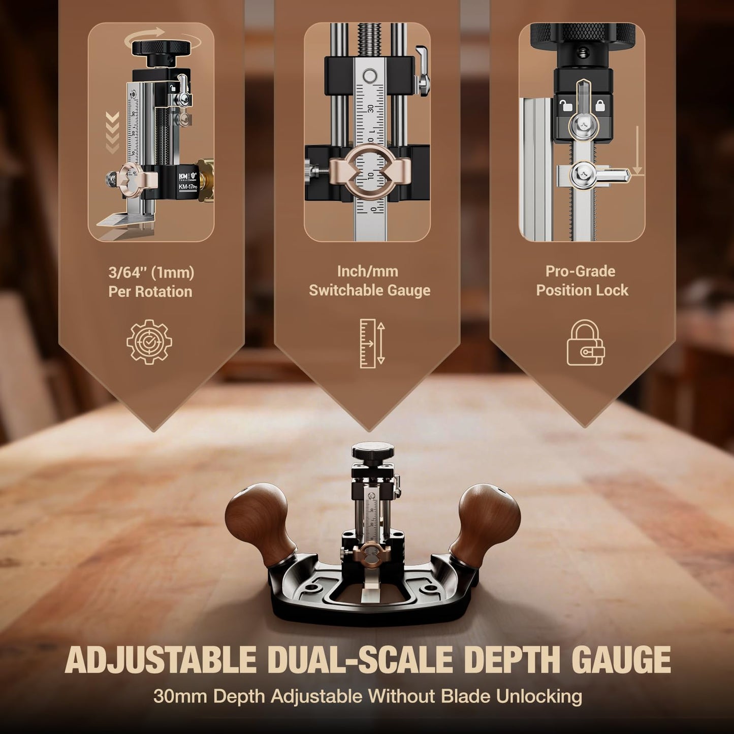 HONGDUI KM-17 PRO Router Plane Wood Hand Router Planes Closed Throat/Open Throat for Woodworking Tuning Joinery Cutting Grooves Mortise