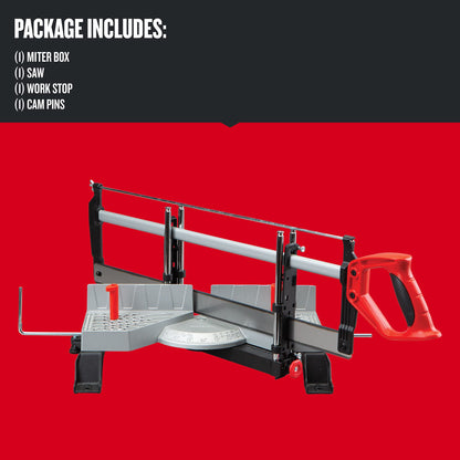 CRAFTSMAN Miter Box, Hand Miter Saw, Adjustable Angle Hand Saw (CMHT20800)