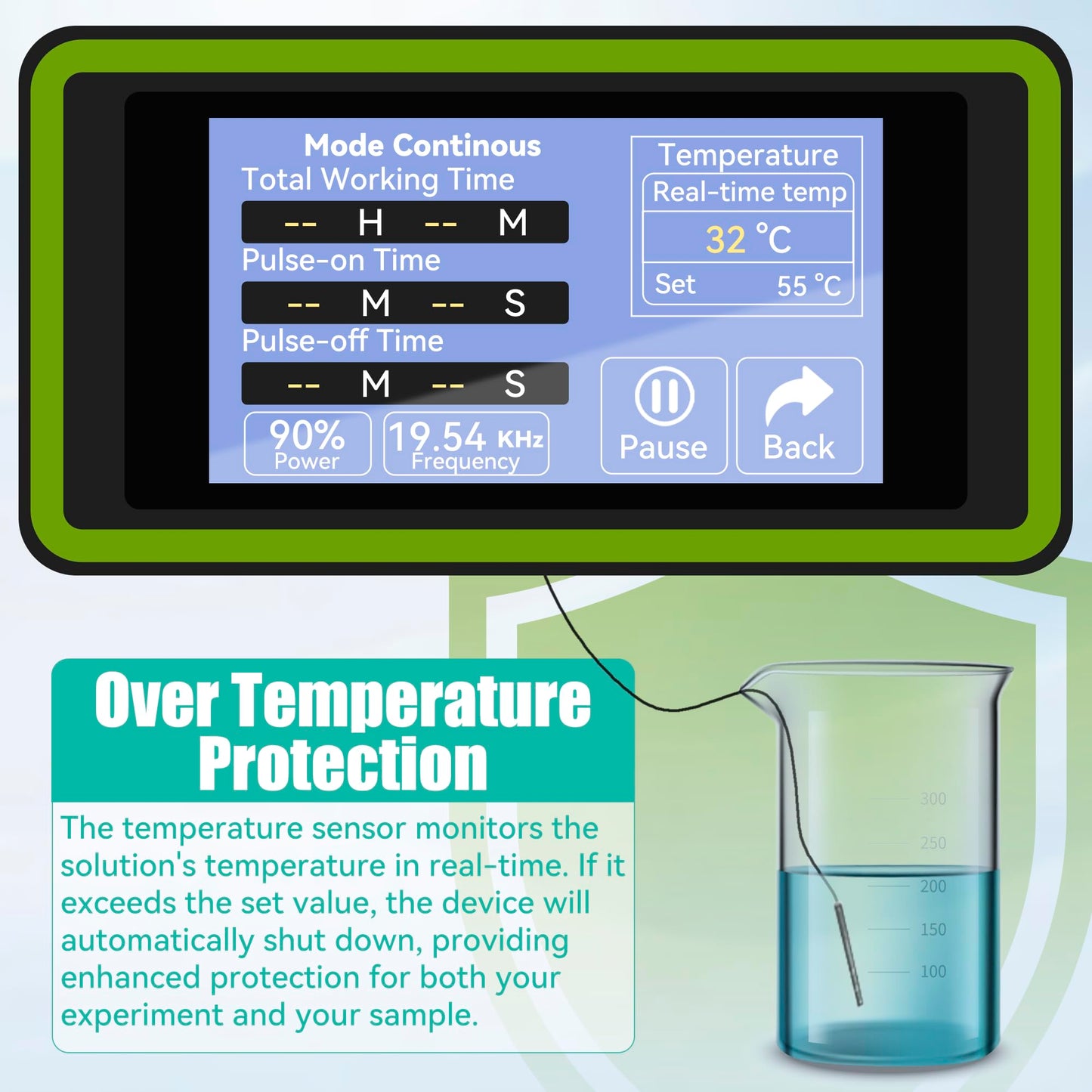 U.S. Solid 2000W Ultrasonic Homogenizer Mixer, 50-3000ml Processing Capacity Professional Lab Sonicator & Cell Disruptor with Touch Screen for Nano Dispersion, Disruption, Extraction & Emulsification