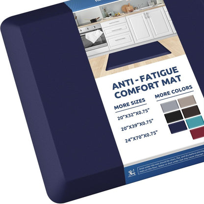 KitchenClouds Kitchen Mat Cushioned Anti Fatigue Rug 20"x32" Water Resistant, Non Slip, Standing and Comfort Desk/Floor Mats for House Sink Office (Blue)