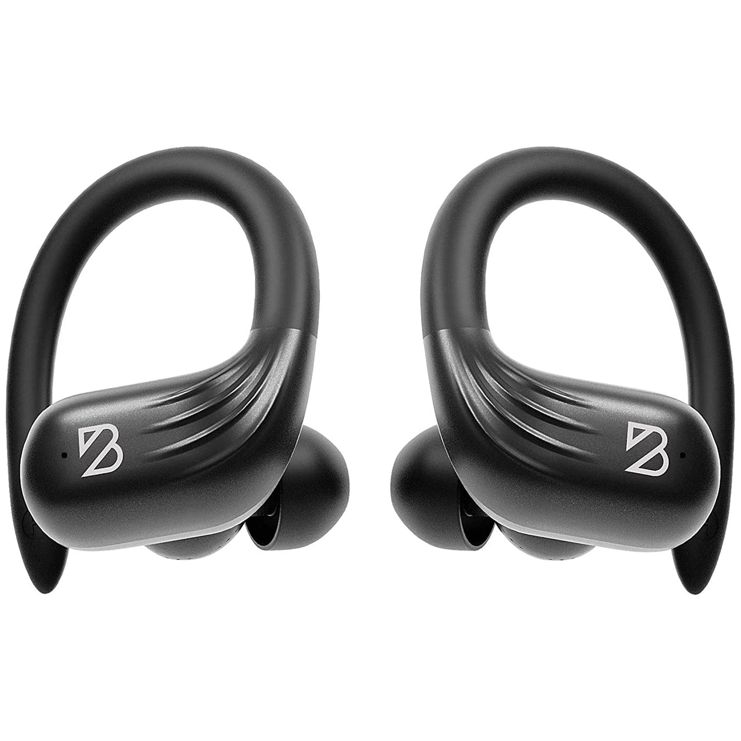 Back Bay Audio Runner 60 Wireless Running Earbuds, 80 Hour Long Battery Life Over The Ear Earbuds with EarHooks, Wrap Around Earphones Wireless Bluetooth Earphones with Microphone, in Ear Headphones