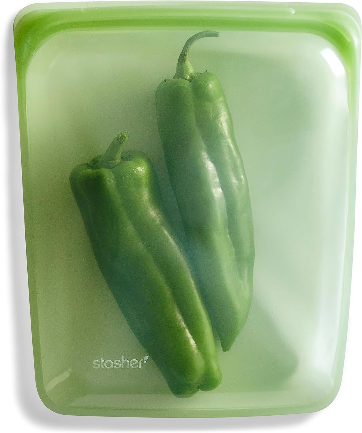 Stasher Premium Silicone Reusable Food Storage Half Gallon Bag, Clear, Microwave, Sous Vide, Dishwasher, Oven and Freezer Safe, BPA Free, Leak-free, Eco-friendly, 64 Oz