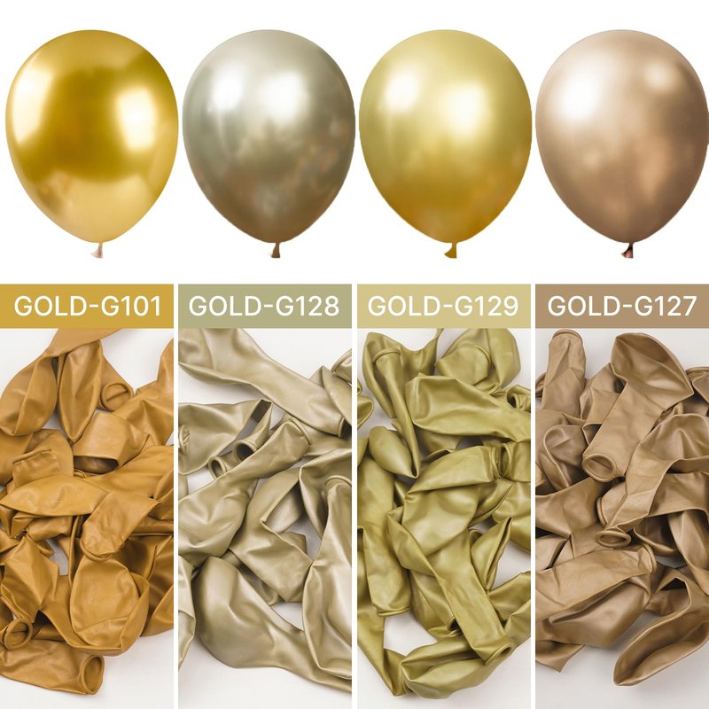 PartyWoo Gold Balloons 120pcs Different Sizes of 18 12 10 5 Inch Gold Balloon Arch Kit Garland for Birthday Wedding Anniversary Baby Shower Graduation Retirement Casino Party Decorations Gold-G101