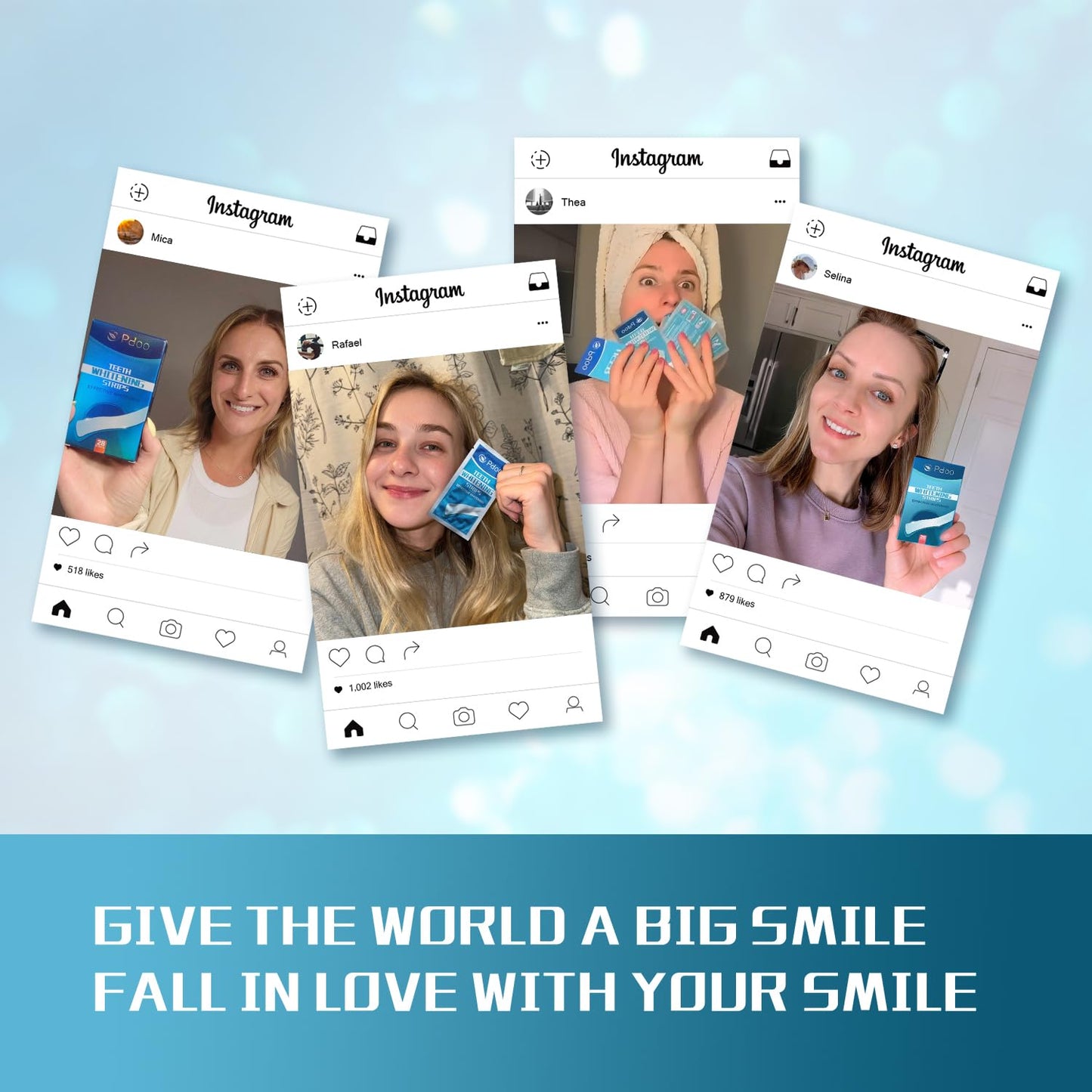 Teeth Whitening Strips - 20 Whitening Strips for Teeth Sensitive, Professional, Fast Remove Smoking, Coffee, Wine Stains, Teeth Whitening Kit Pack of 10 Non-Slip Strips Treatments