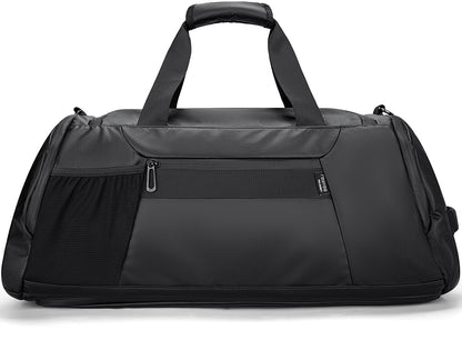 reeyee 40L Convertible Gym Duffel Bag Backpack, Water Repellent Sports Travel Bag with Shoe Compartment, Wet Pocket & Insulated Cooler, 3-in-1 Weekender Carry On Bag for Men Women