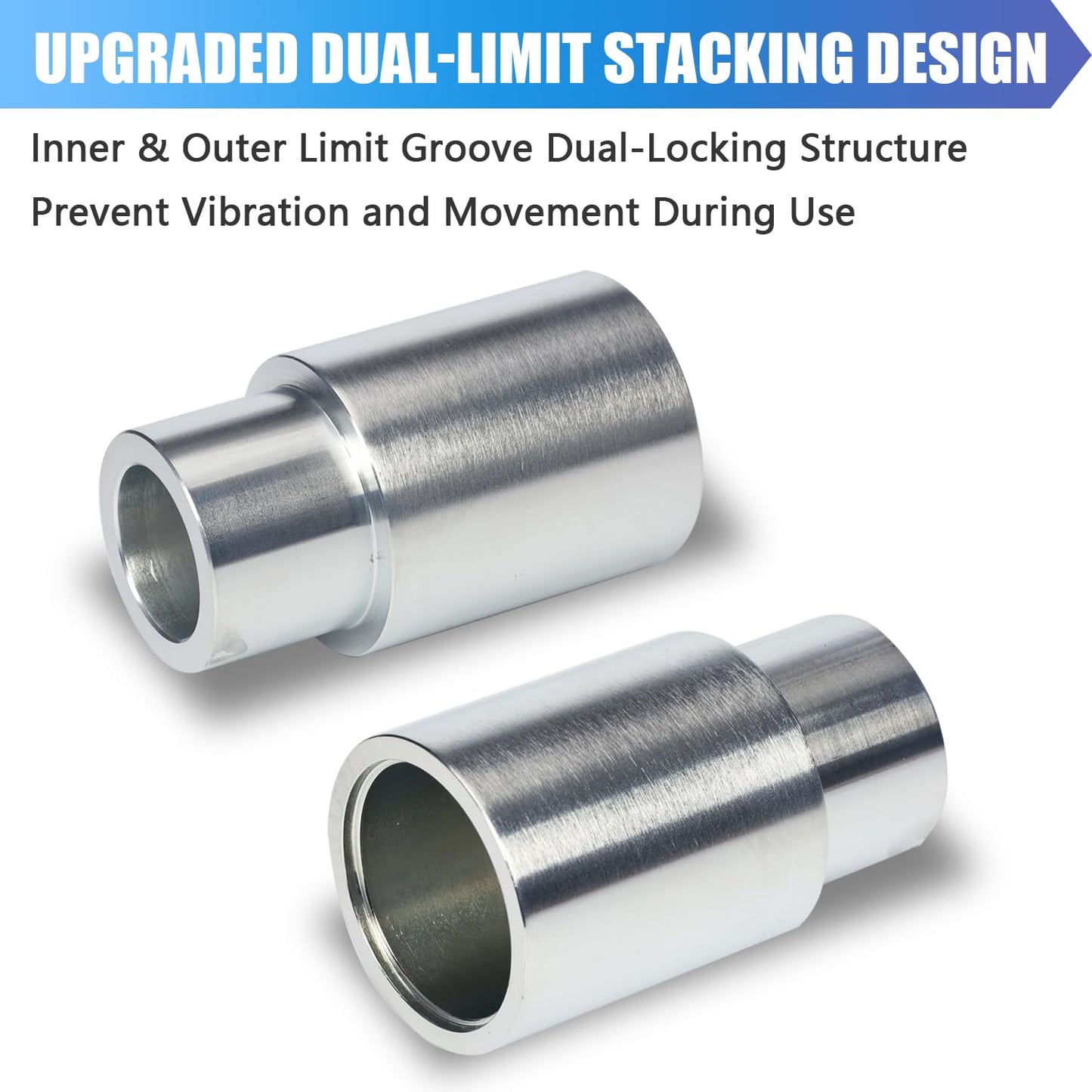 CreatAuto 24pcs 35mm Car Lift Adapter Kit, 2/2.5/3/3.5/4/4.5/5/5.5/6 Inch 9 in 1 Extension Stack Truck Adapter Kit, Fit for Most 2-Post Car Lift Bridge Jack Support, Fit for BendPak 2-Post Lift