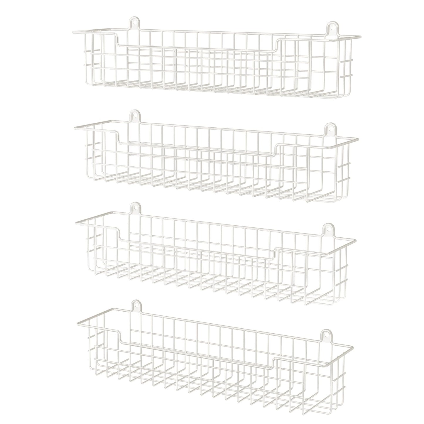 Spice Rack Organizer Wall Mount, Spice Organization Storage Shelf for Cabinet Door, 2 Packs Wall Spice Rack Saving Space for Kitchen, Black
