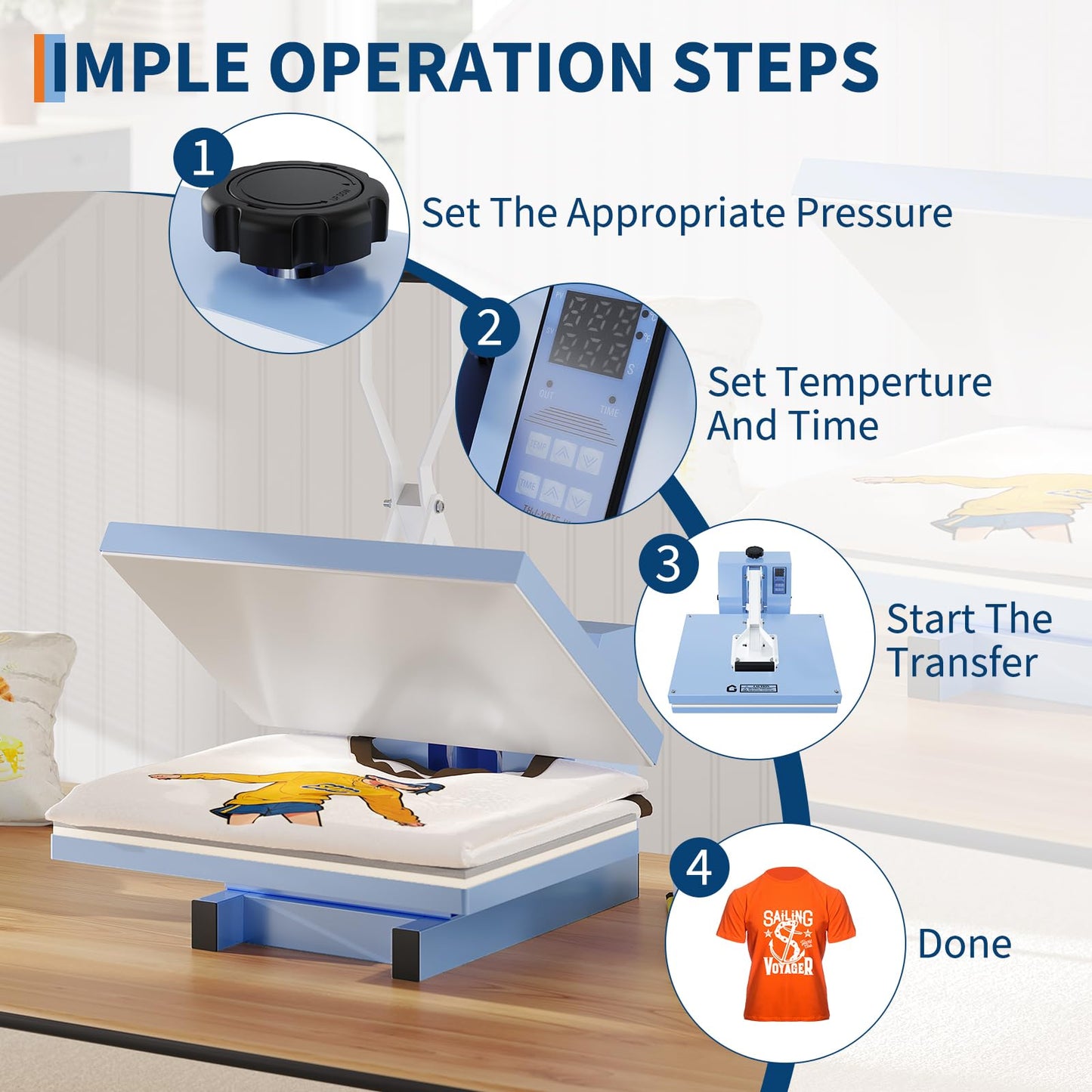 Garvee Heat Press,16x20 Heat Press Machine for t-Shirt, Professional Clamshell Sublimation Transfer Printer, Fast Heating, Digital Precise Temperature Control, Industrial Digital Heat Transfer Machine