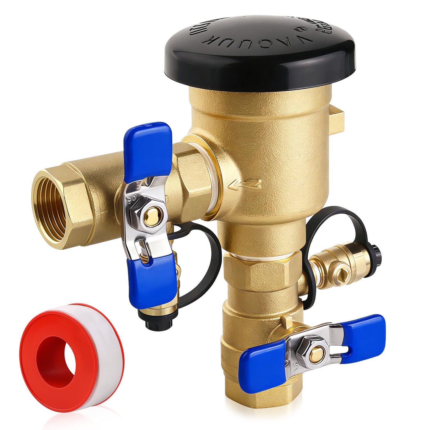 Boltigen 3/4 inch Pressure Vacuum Breaker Assembly for 720A-3/4'' Heavy Duty Brass Sprinkler Backflow Preventer Valve, MAX 400PSI & Anti-Siphon Protection, for Irrigation & Industry Non-Potable System