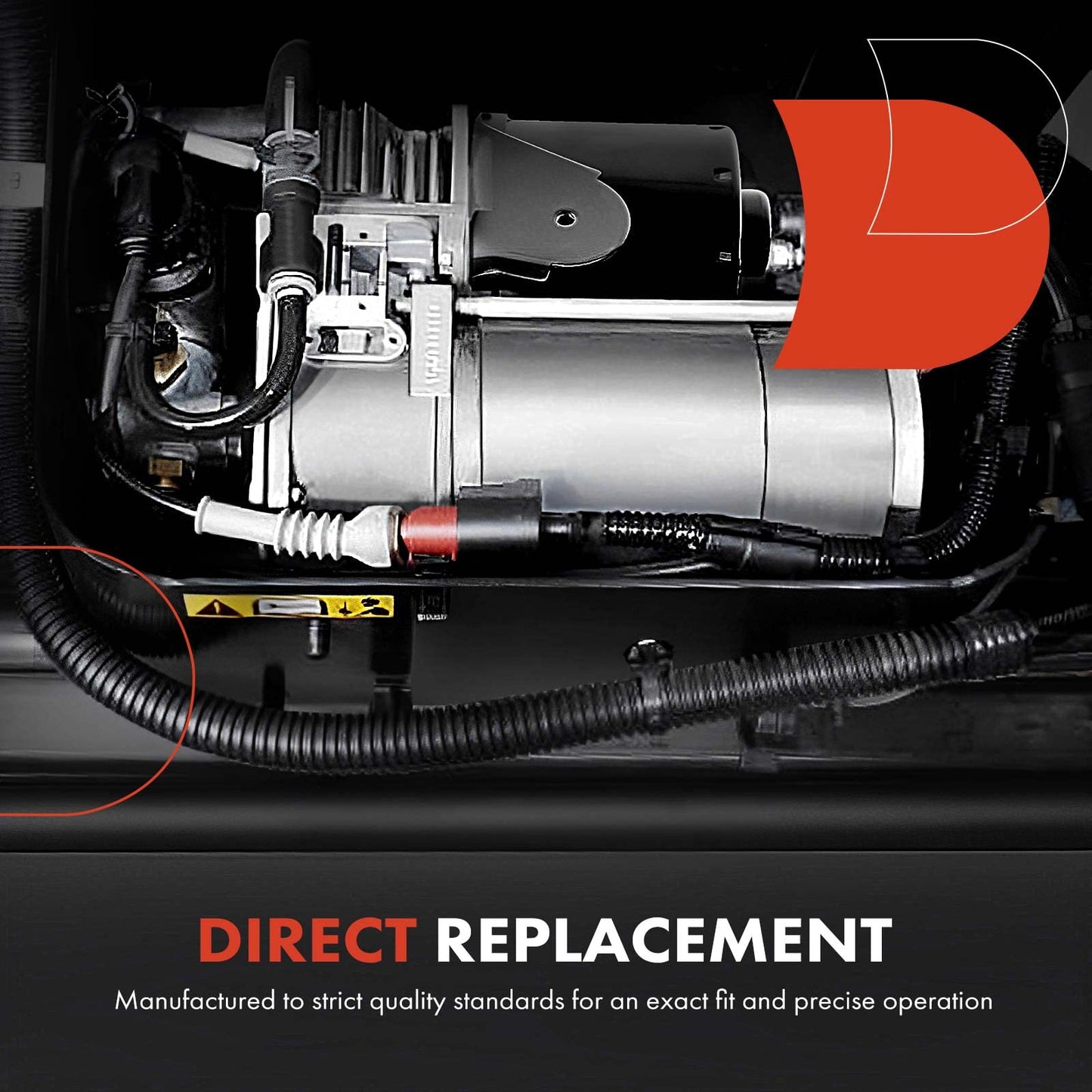 A-Premium Air Suspension Compressor with Bracket Compatible with Infiniti QX56 2004-2013, QX80 2014-2018 & Nissan Armada 2005-2019, Replace# 534001LA4C, 534001LA4A