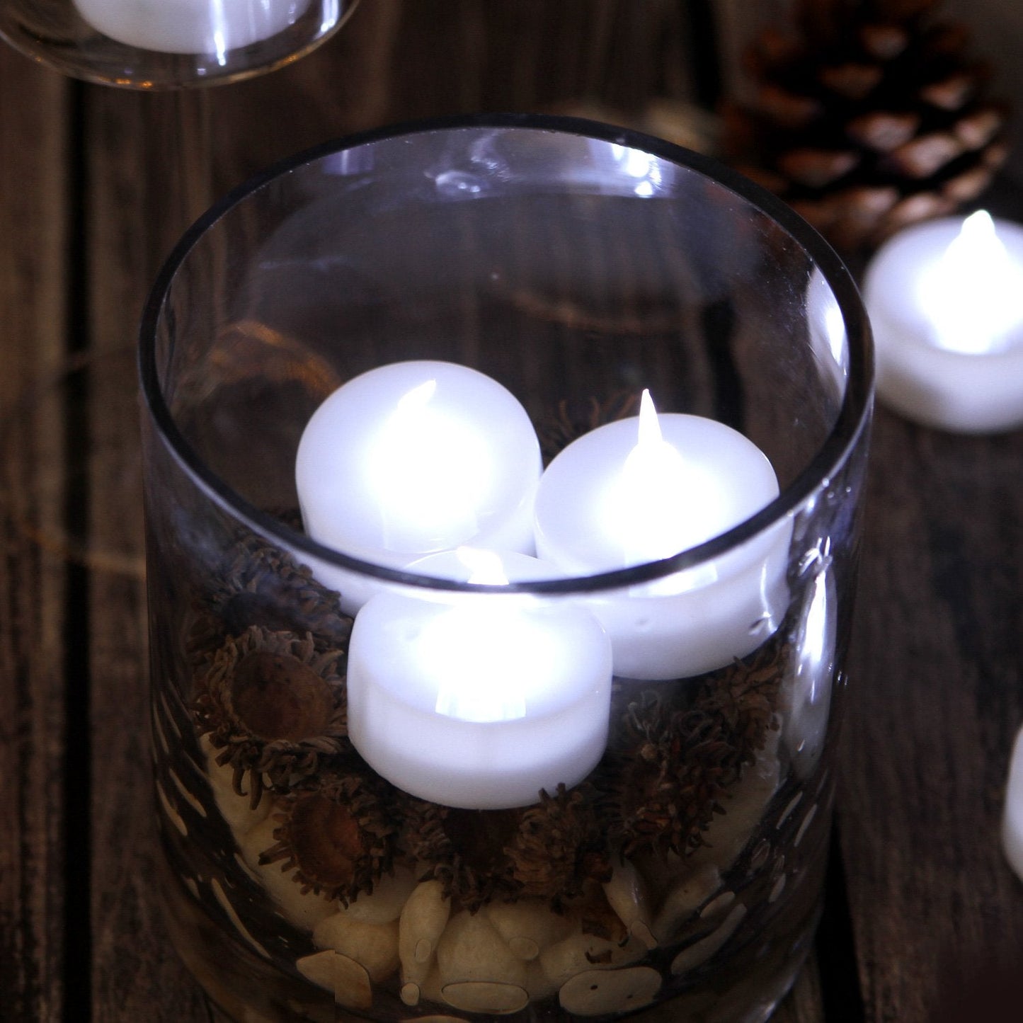 AGPTEK® Timer Flickering Flameless LED Candles Battery-Operated Tealights for Wedding Holiday Party Home Decoration 24pcs(Cool White)